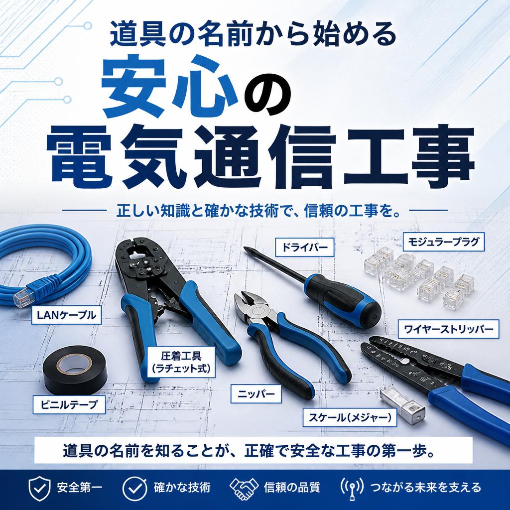 道具の名前から始める安心の電気通信工事