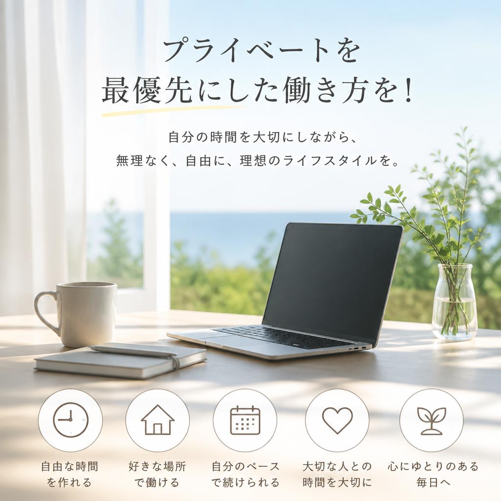 プライベートを最優先にした働き方を！