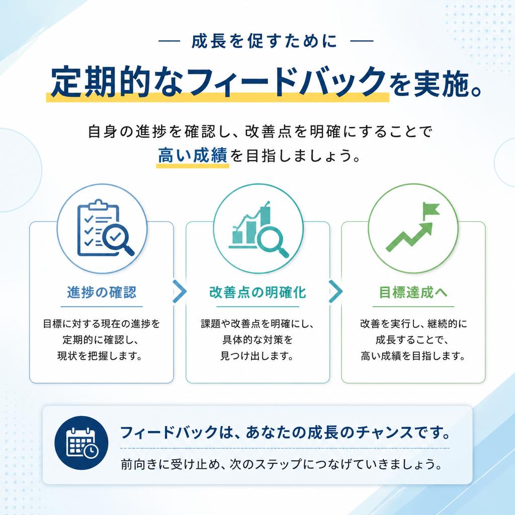 定期的なフィードバックで成長を実感